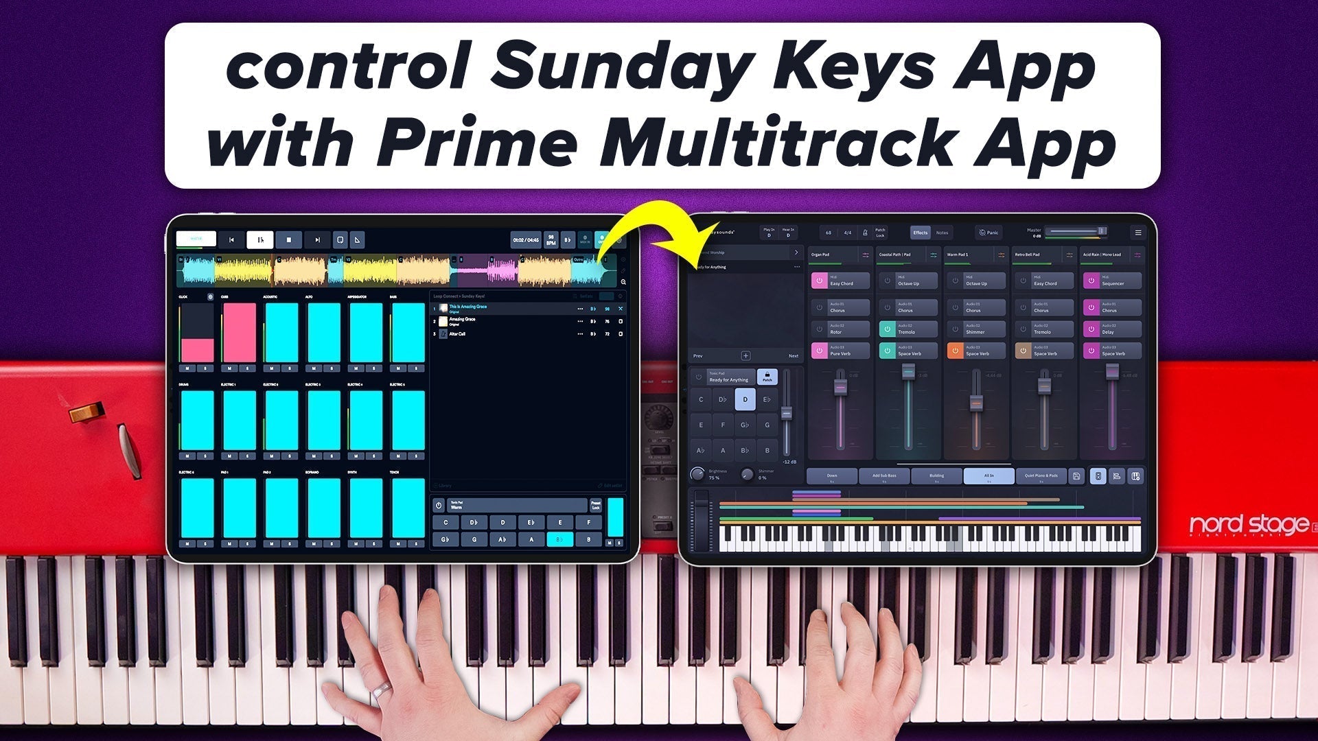 Control the Sunday Keys App with the Prime Multitrack App by Loop Community