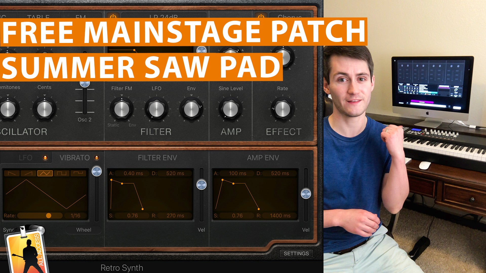 Free MainStage Worship Patch! - Summer Saw Pad