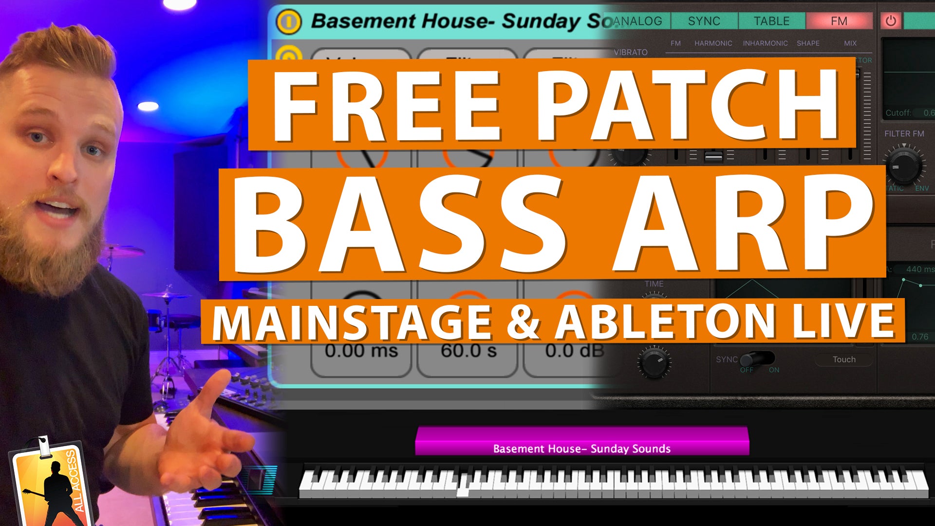 Free MainStage & Ableton Worship Bass Arp Patch! - Basement House