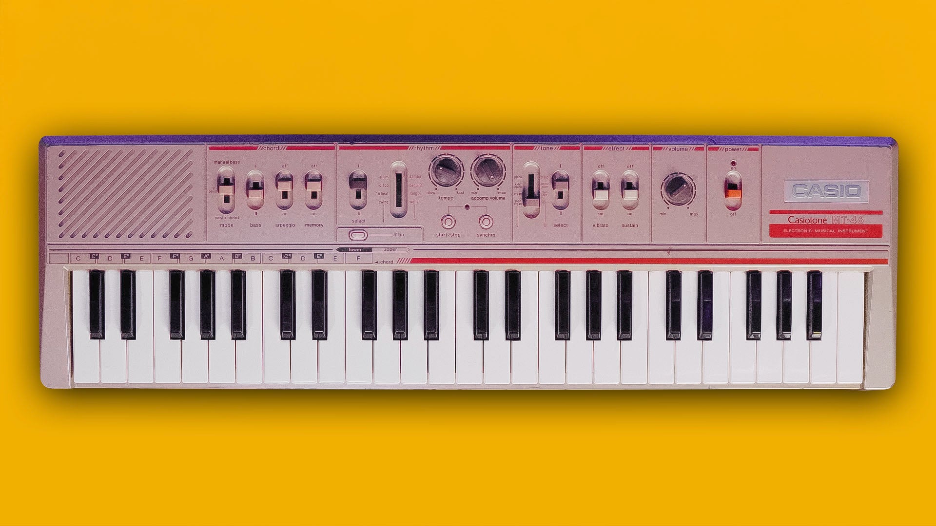 This vintage plastic keyboard sounds amazing!