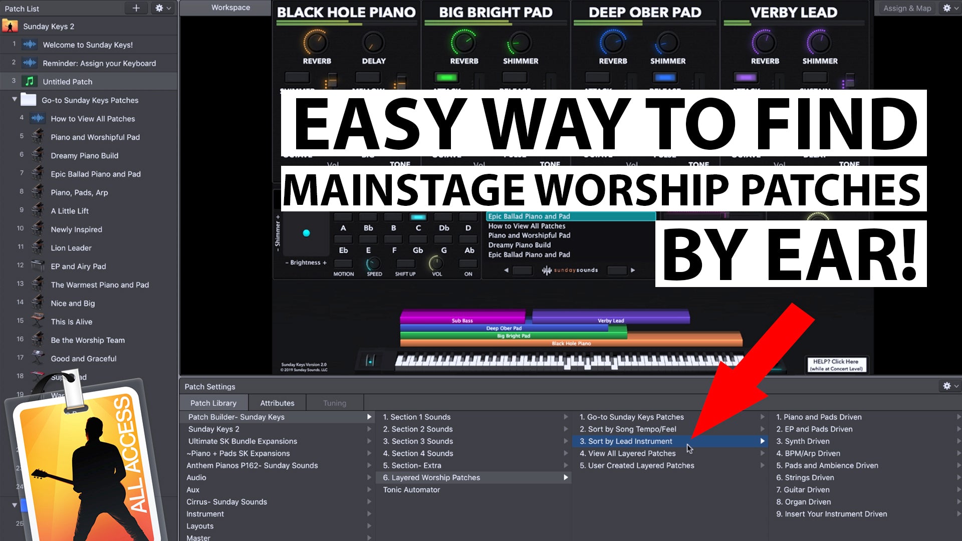 Easy Pianos, Pads, Leads, and More Patches in MainStage!