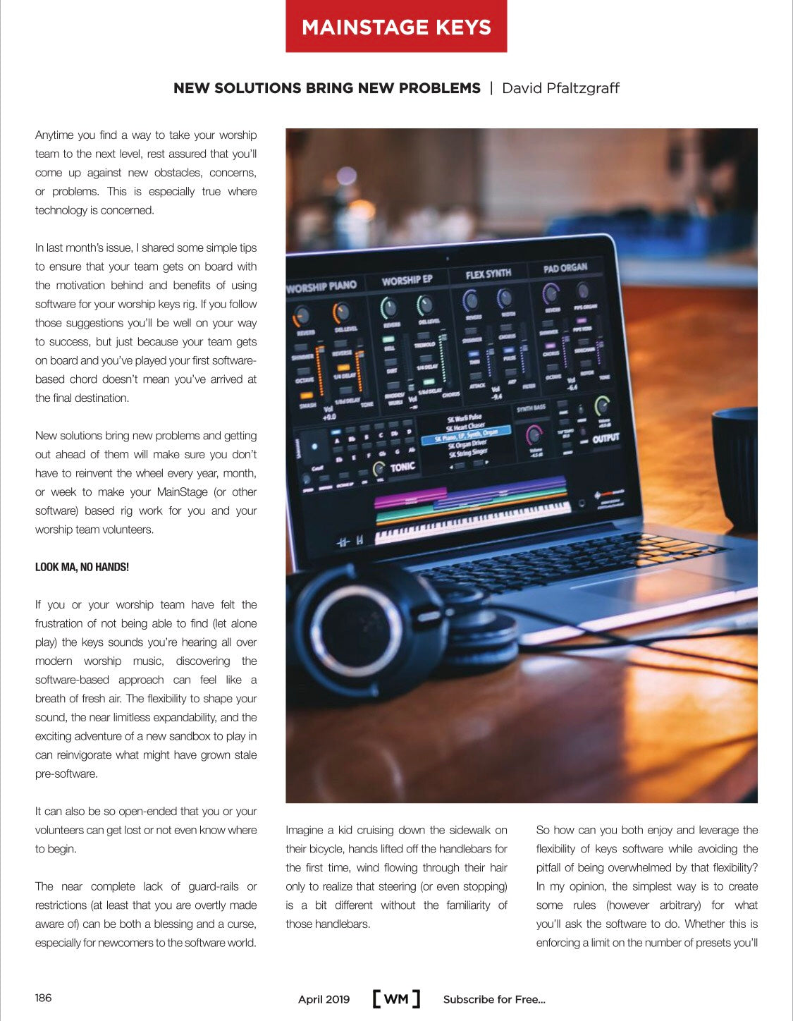 New Solutions Bring New Problems: Worship Musician Mag April 2019!