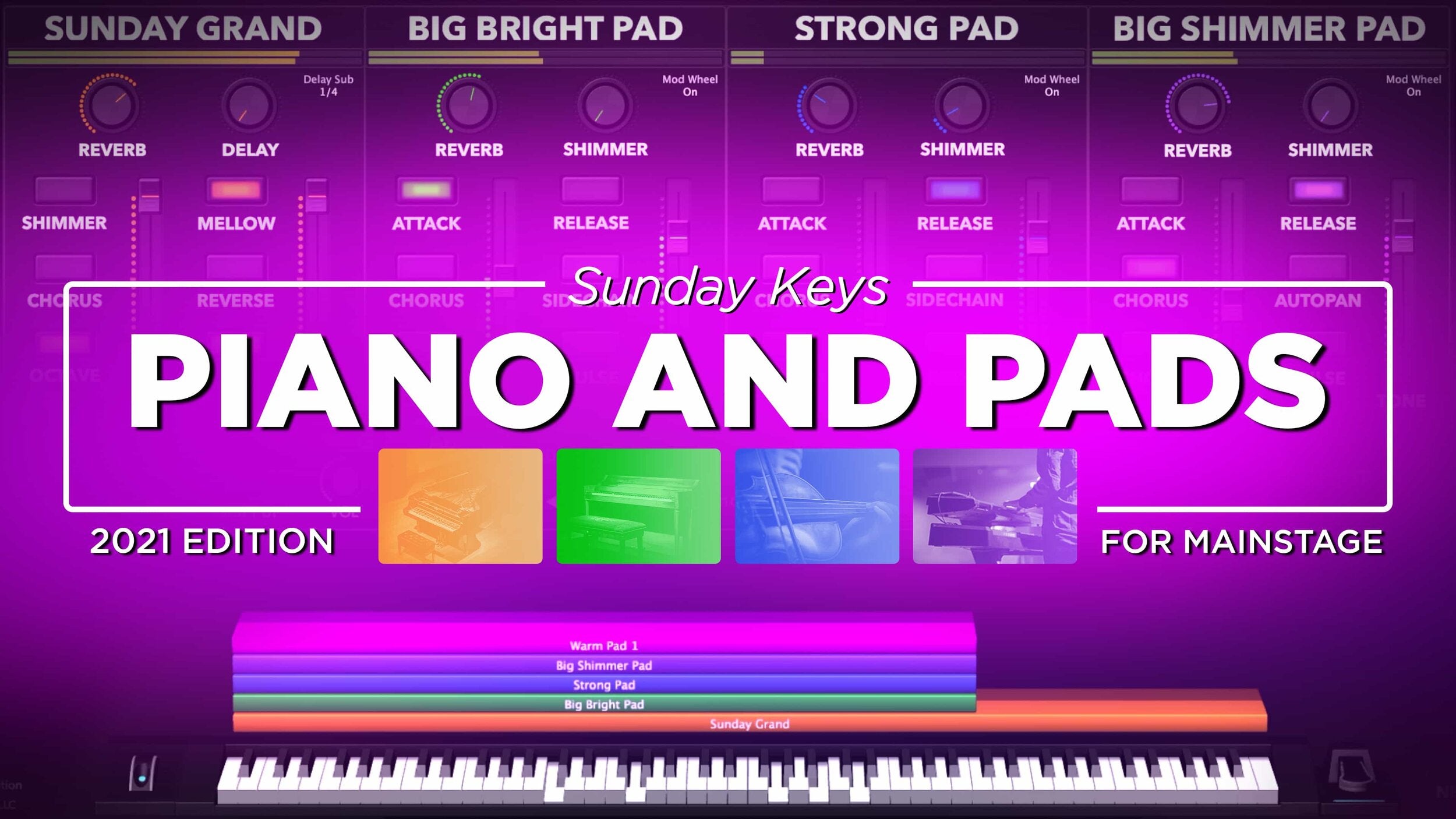 MainStage Worship Piano and Pad Patches - Sunday Keys Template for MainStage 3!