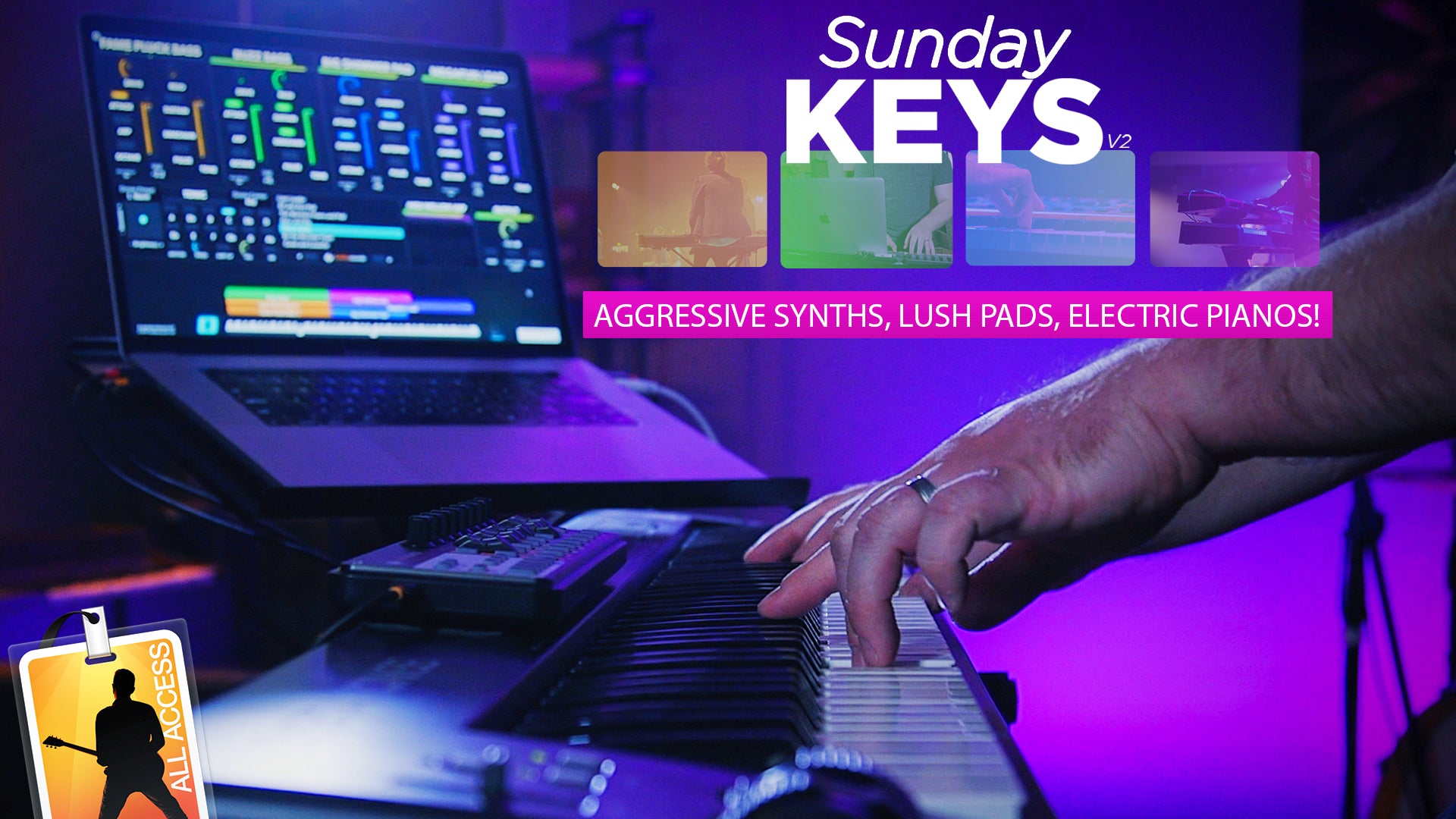 Aggressive Synths, Lush Pads, Electric Pianos Layered Worship Patches Demo - Sunday Keys Version 2