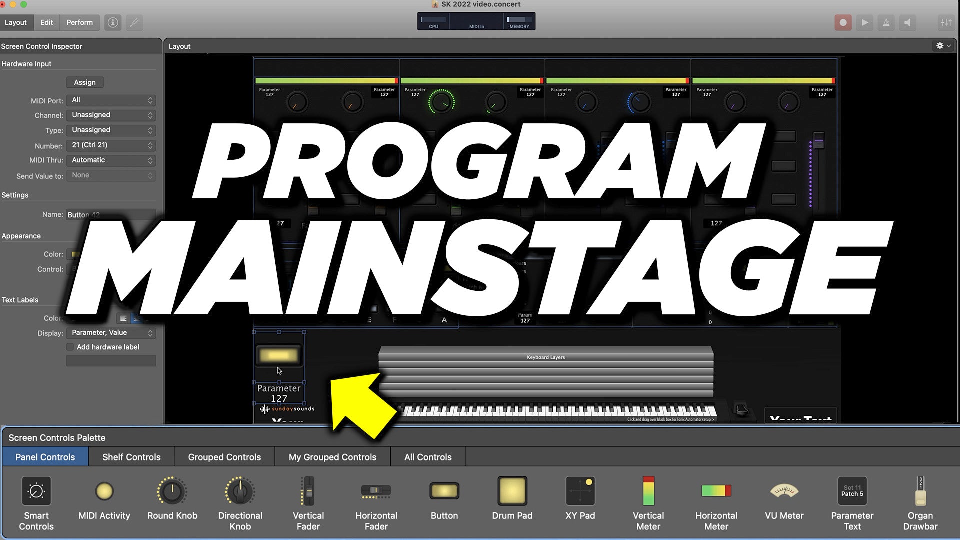 MainStage for Worship - Layout Mode WORKSPACE HACK Tutorial