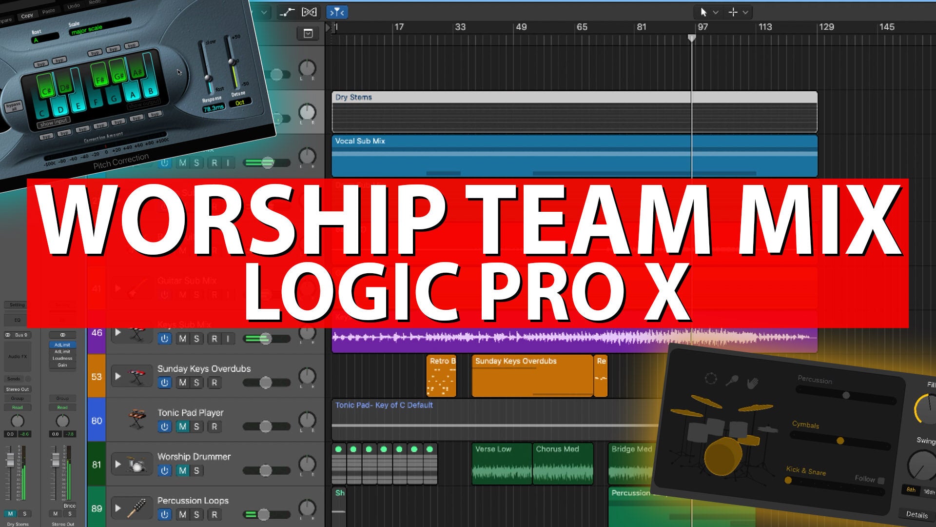 Mixing Your Worship Team Stems - Sunday Mix Template for Logic Pro X