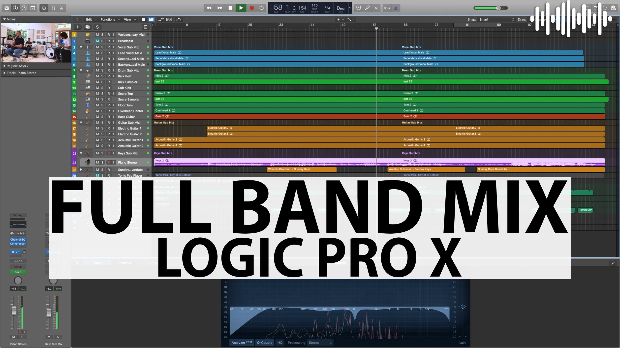 Mixing Your Worship Team in Logic Pro X - using Sunday Mix Tutorial