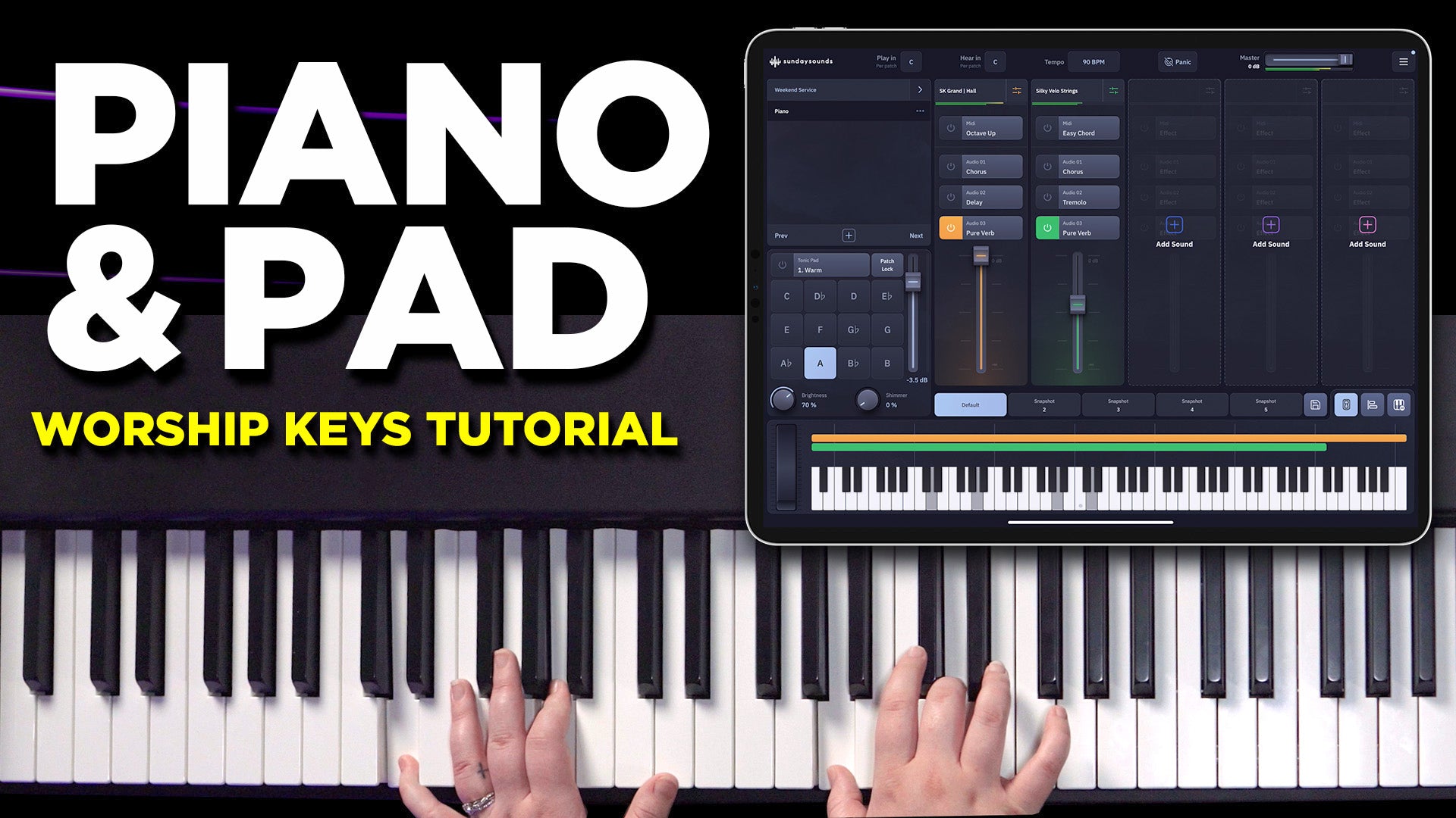 Build a Piano and Pad Patch under 5 Minutes - Sunday Keys App