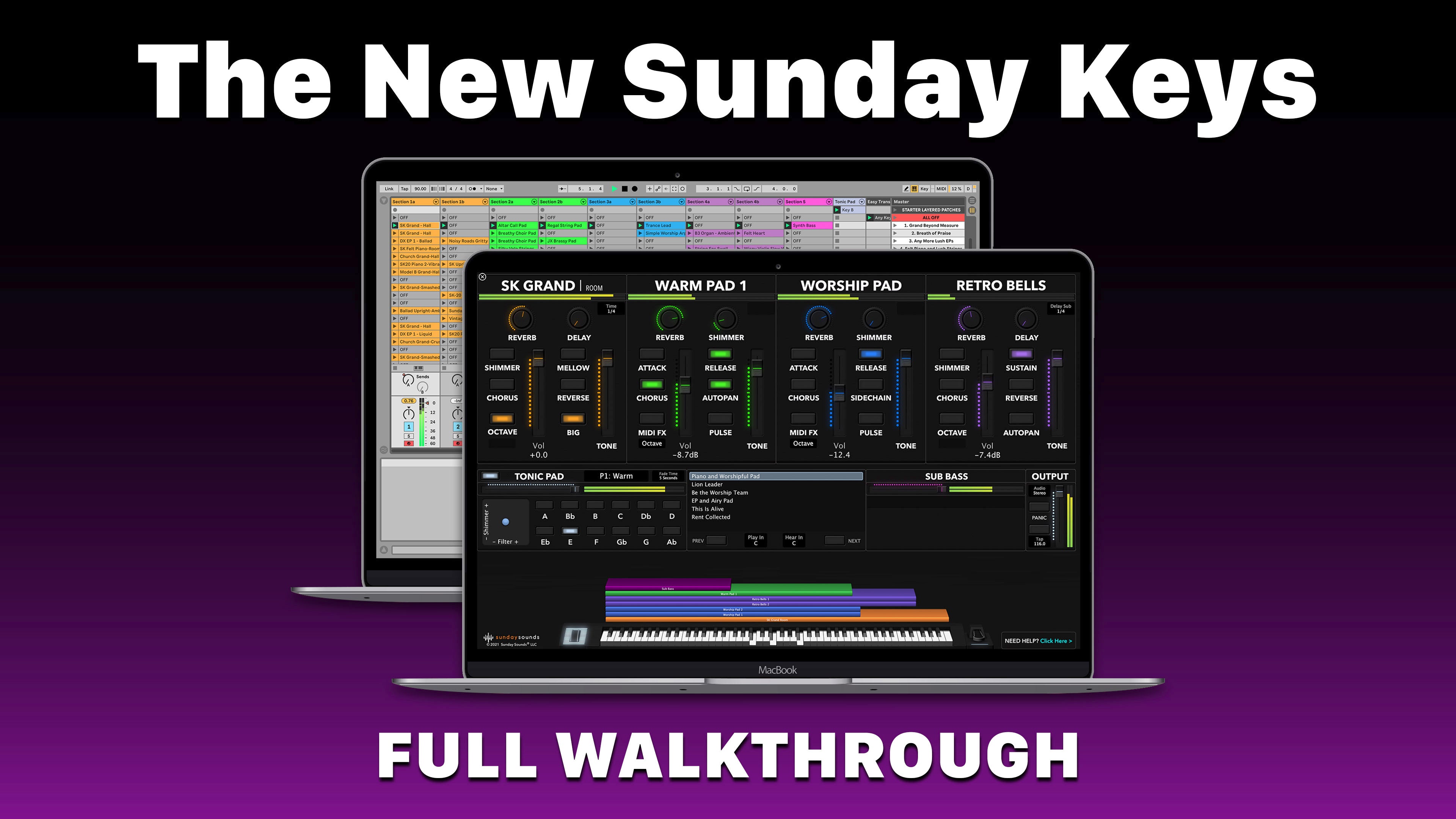 Introducing the New Sunday Keys - Full Walkthrough - MainStage and Ableton Live Keys Template