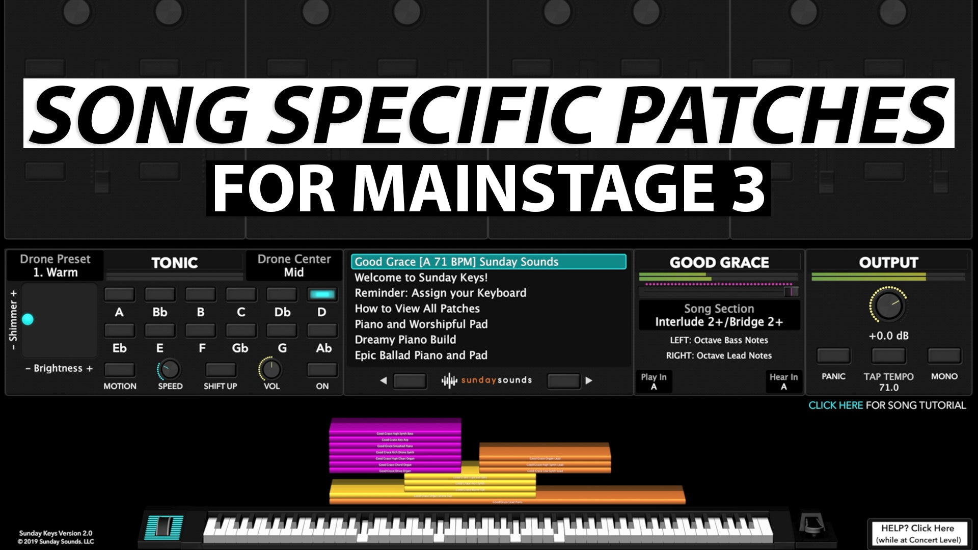 Song Specific MainStage Patches - What is a Song Specific Patch?