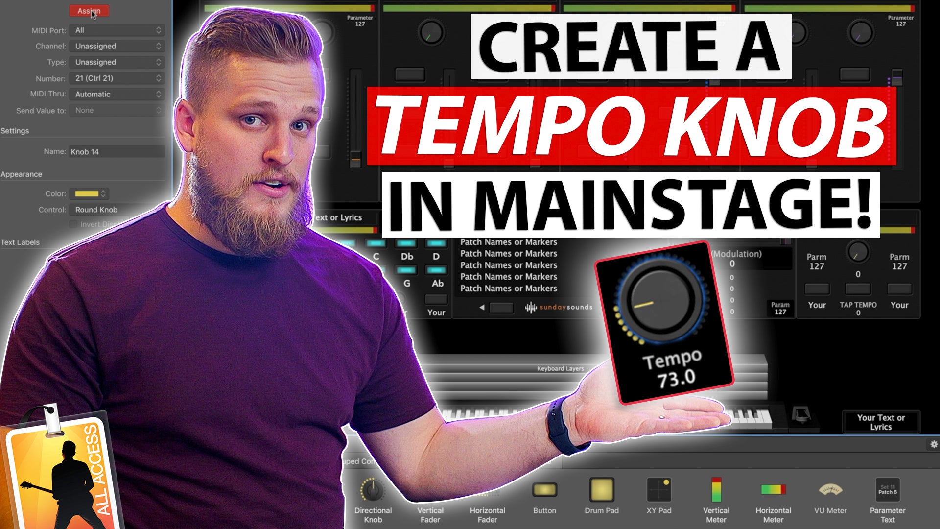 MainStage Metronome Tutorial: Create a Tempo Knob