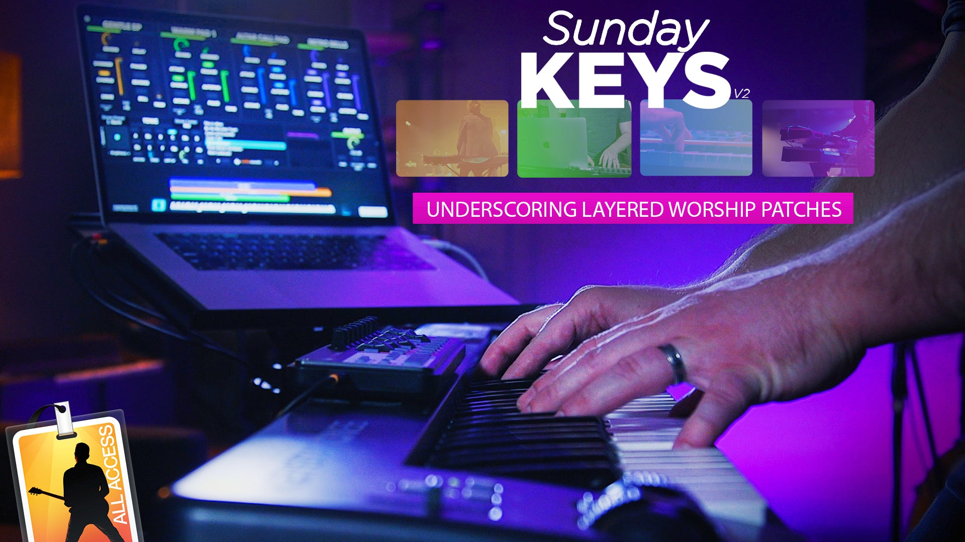 MainStage Underscoring Layered Worship Keys Patches Demo - Sunday Keys Version 2