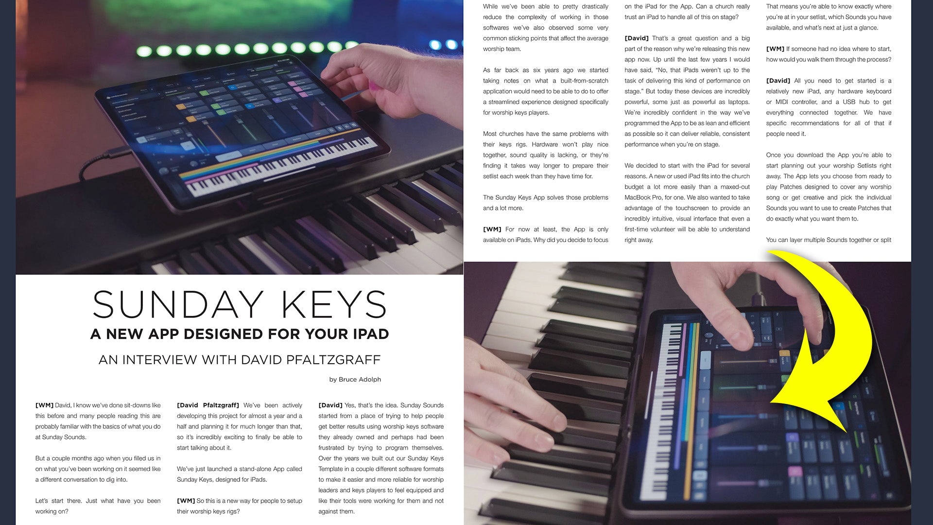 The Sunday Keys App - Interview w/ Worship Musician Magazine