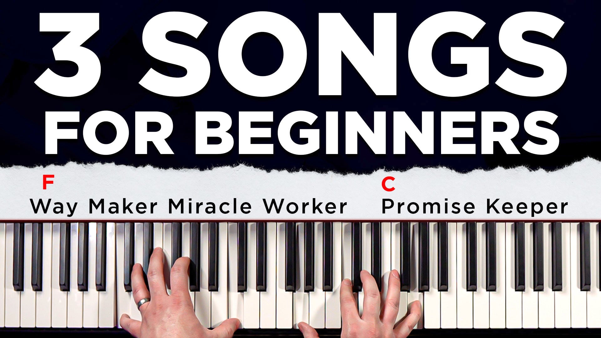 3 Easy Songs for Beginners Worship Piano Lesson