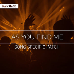 As You Find Me Song Specific Patch